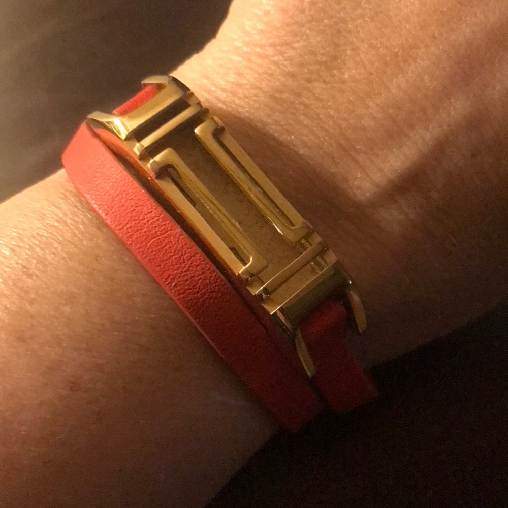 Tory Burch for fit bit bracelet red leather band
